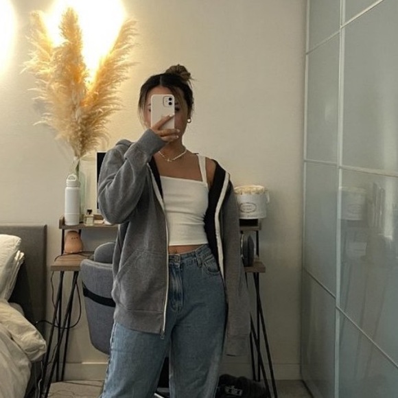 Target Grey Zip Up Hoodie - Picture 3 of 7